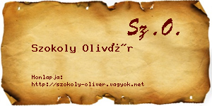 Szokoly Olivér névjegykártya